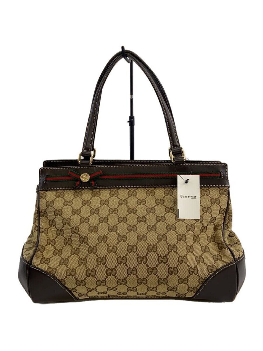 Gucci Tote Bag Mayfair Princy GG Canvas Camel Brown All over